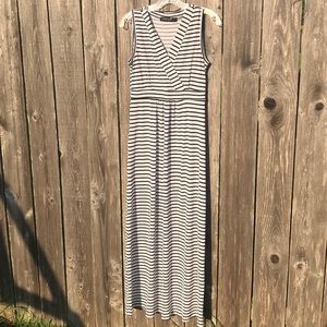 Black & White Striped Madmazelle Maxi Dress